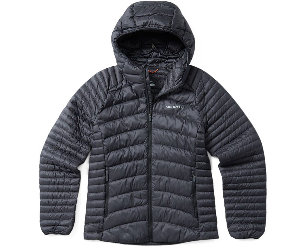 Merrell Jackets Black - Ridgevent™ Thermo Hoody - Womens 61YKJNUCS